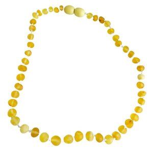 Hazelaid Baltic Raw Amber Super Butter for Kids 12" Teething Necklace, Pop Clasp